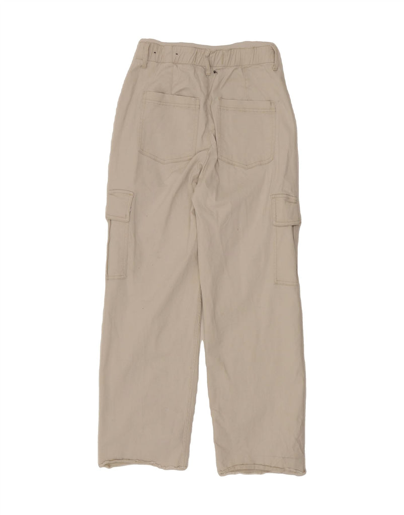HOLLISTER Womens Straight Cargo Trousers Small W26 L26 White Cotton Vintage Hollister and Second-Hand Hollister from Messina Hembry 