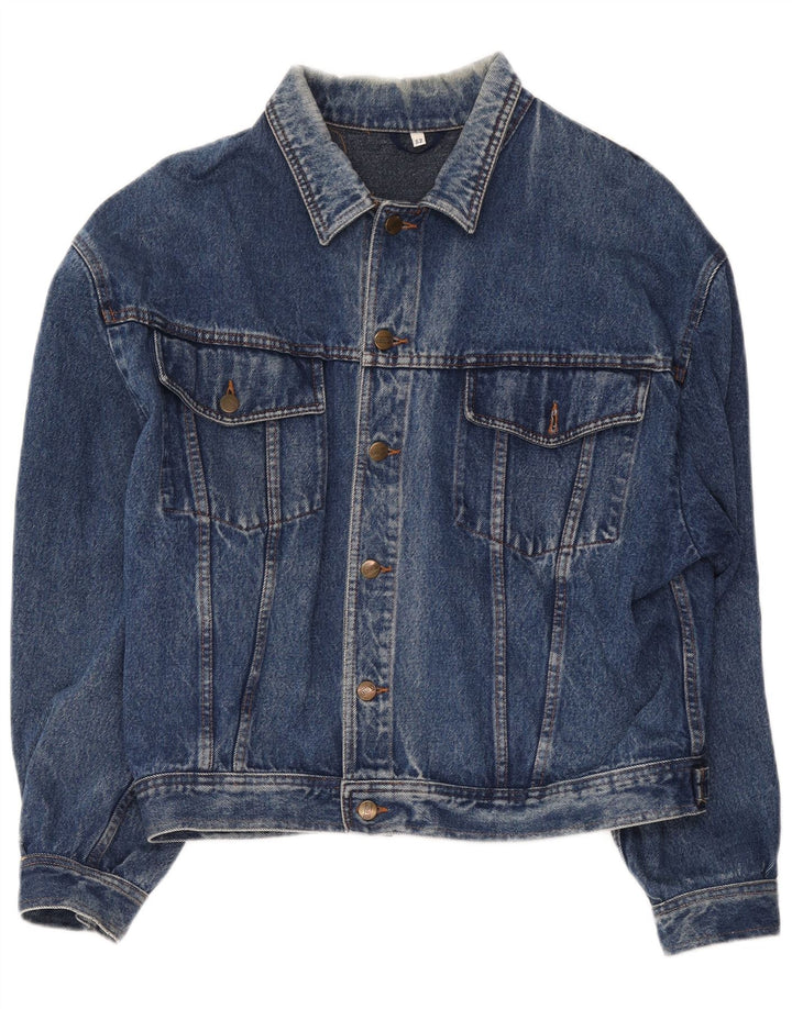 Vintage Mens Denim Jacket IT 52 XL Blue Cotton