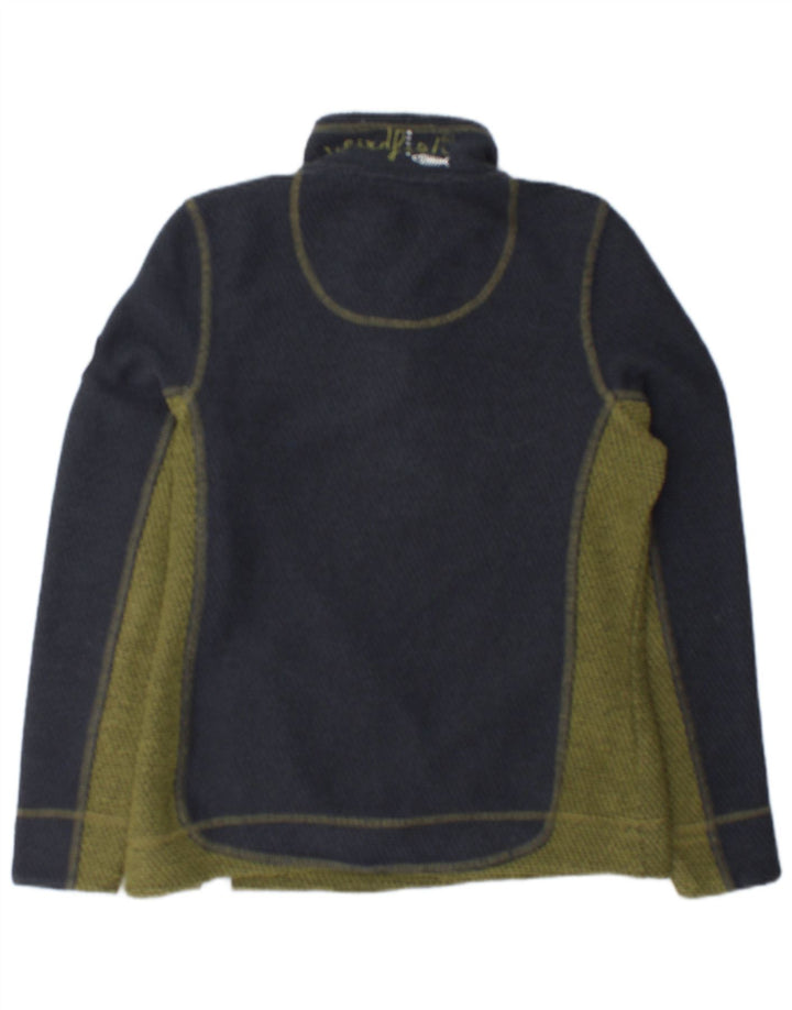 Weird Fish Womens Sweatshirt Jumper UK 12 Medium Navy Blue Colourblock