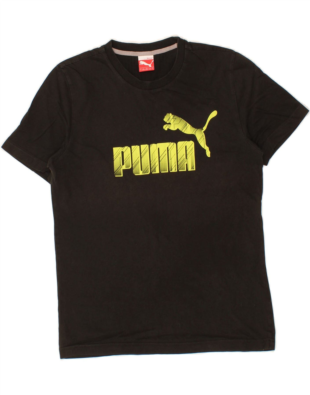 PUMA Mens Graphic T-Shirt Top Small Black Cotton Vintage Puma and Second-Hand Puma from Messina Hembry 