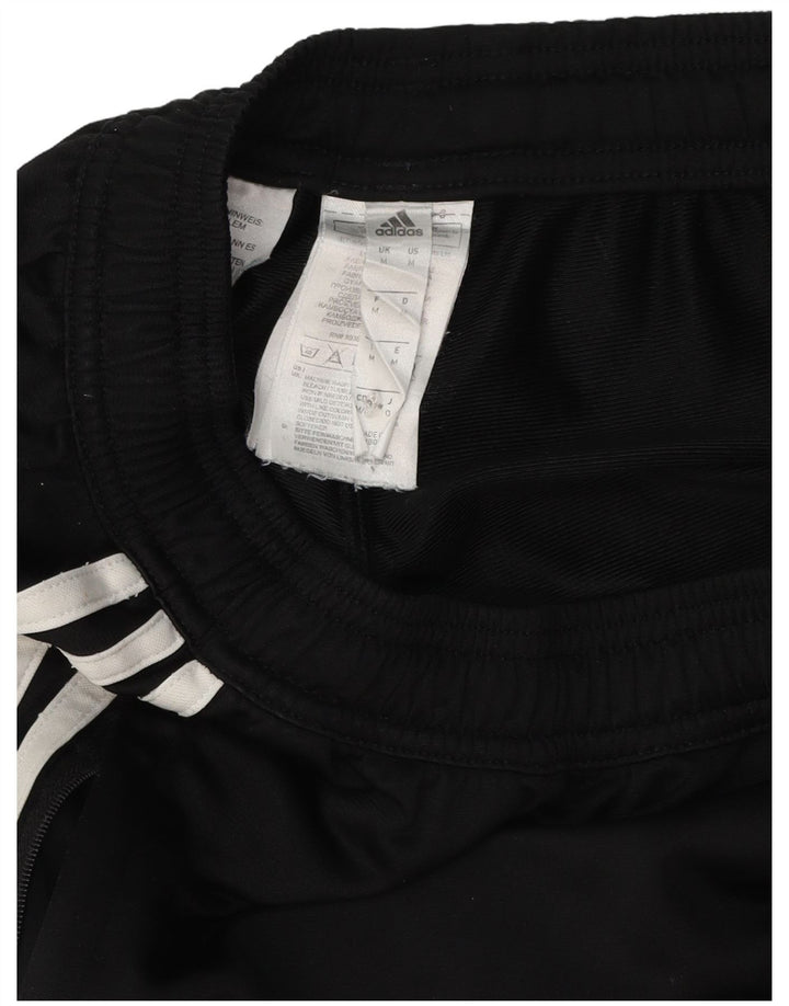 Adidas Mens Tracksuit Trousers Medium Black Polyester