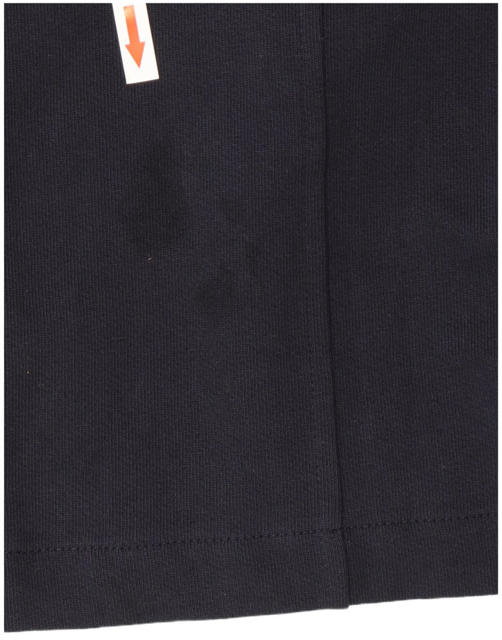 Zara Mens Biker Jacket UK 38 Medium Navy Blue Cotton