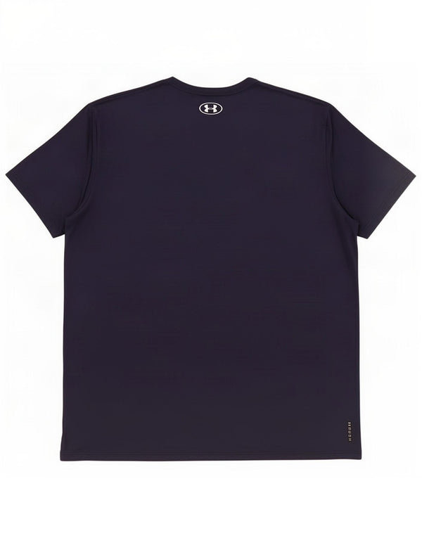 Under Armour Mens T-Shirt Top 2XL Navy Blue Polyester