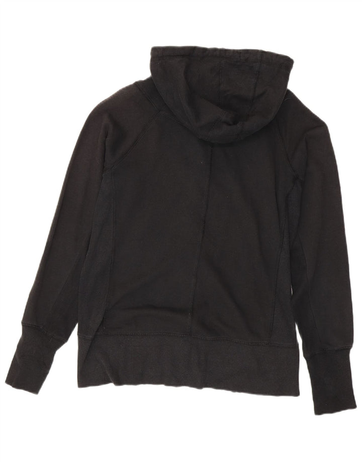 Reebok Womens Zip Hoodie Sweater UK 14 Medium Black Cotton