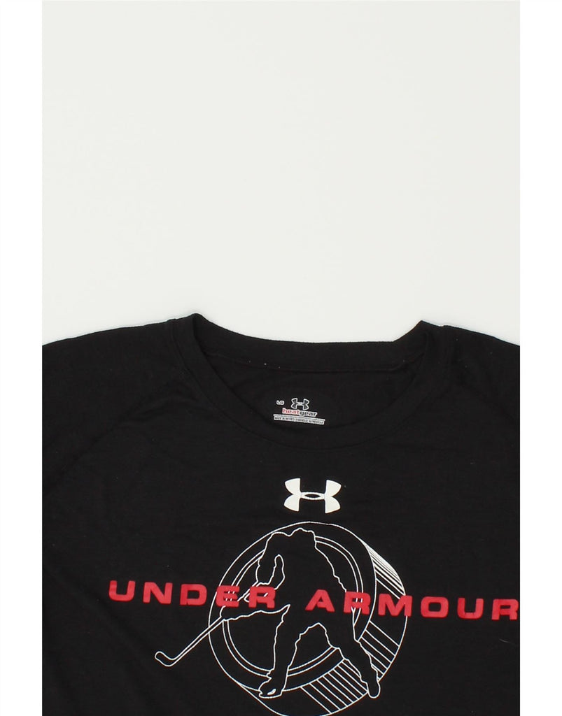 UNDER ARMOUR Mens Graphic T-Shirt Top Large Black | Vintage Under Armour | Thrift | Second-Hand Under Armour | Used Clothing | Messina Hembry 