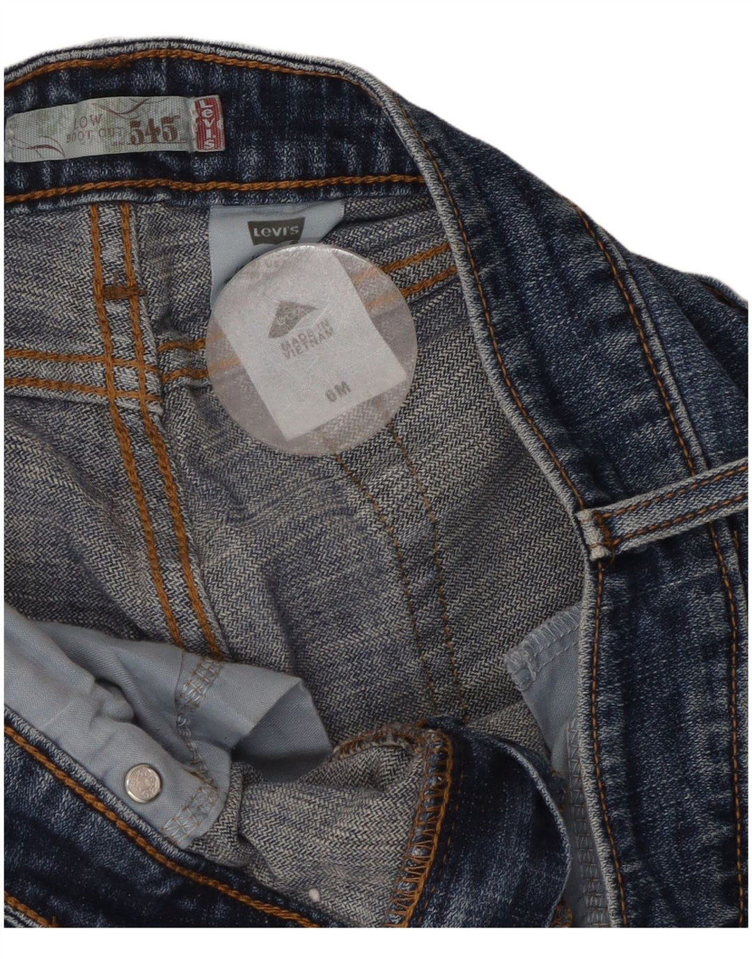 Levi's Womens 545 Low Bootcut Jeans US 6 Medium W32 L28 Blue Cotton