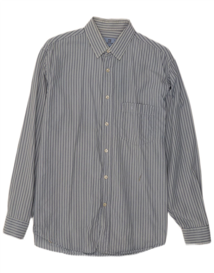 Enrico Coveri Mens Shirt Large Blue Striped