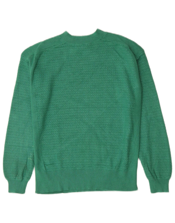 Marks & Spencer Womens Oversized Turtle Neck Jumper Sweater UK 6 XS Green