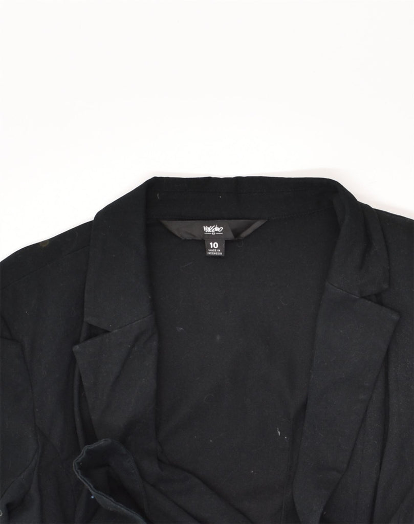 MOSSIMO Womens 1 Button Blazer Jacket US 10 Large Black Cotton | Vintage Mossimo | Thrift | Second-Hand Mossimo | Used Clothing | Messina Hembry 