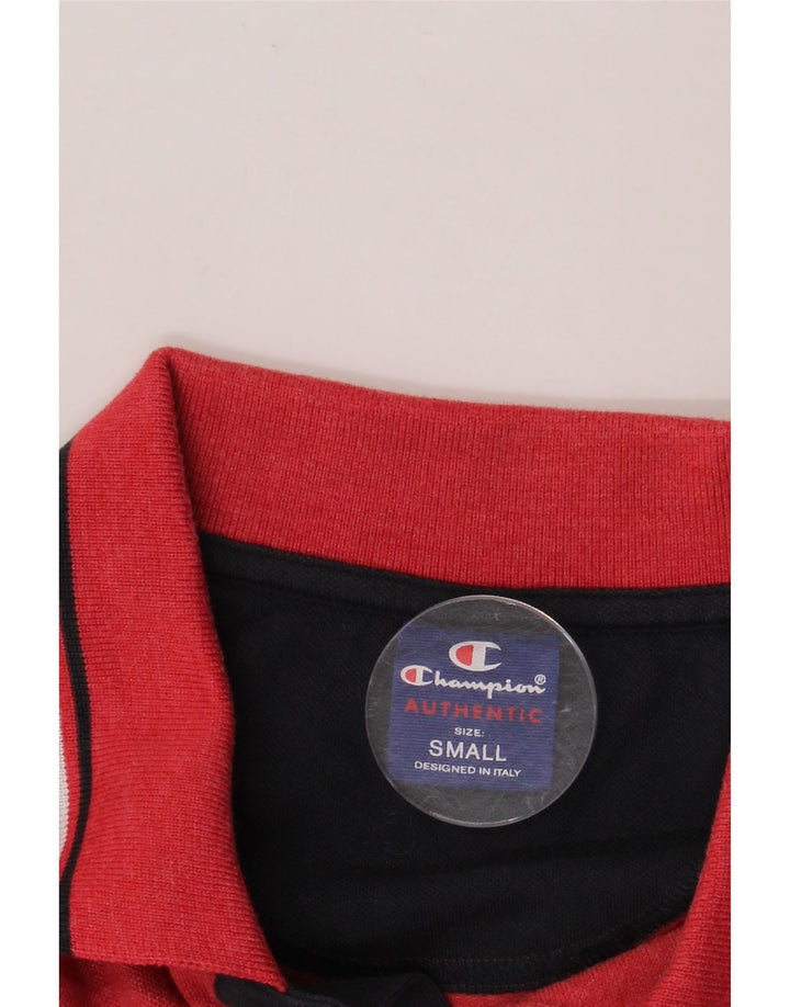 CHAMPION Mens Polo Shirt Small Red
