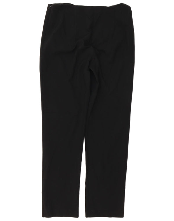 Marks & Spencer Womens Tapered Casual Trousers UK 12 Medium W32 L30 Black
