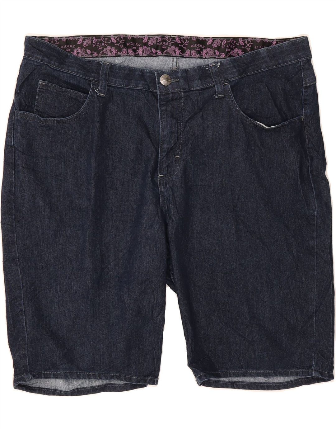 LEE Womens Denim Shorts US 16 2XL W40  Navy Blue Cotton Vintage Lee and Second-Hand Lee from Messina Hembry 