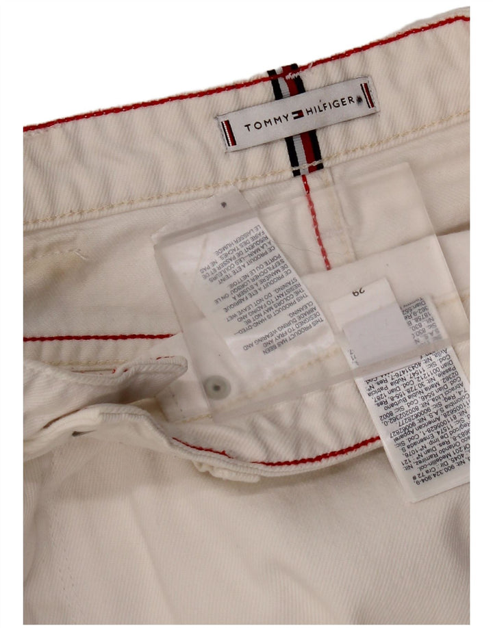 TOMMY HILFIGER Womens Distressed Straight Jeans W29 L28 White Cotton