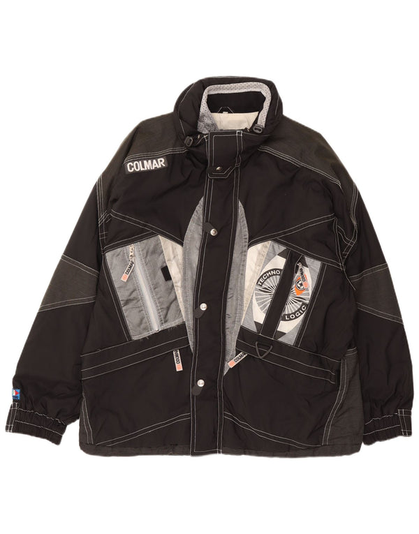 Colmar Mens Hooded Ski Jacket IT 52 Large Black Colourblock