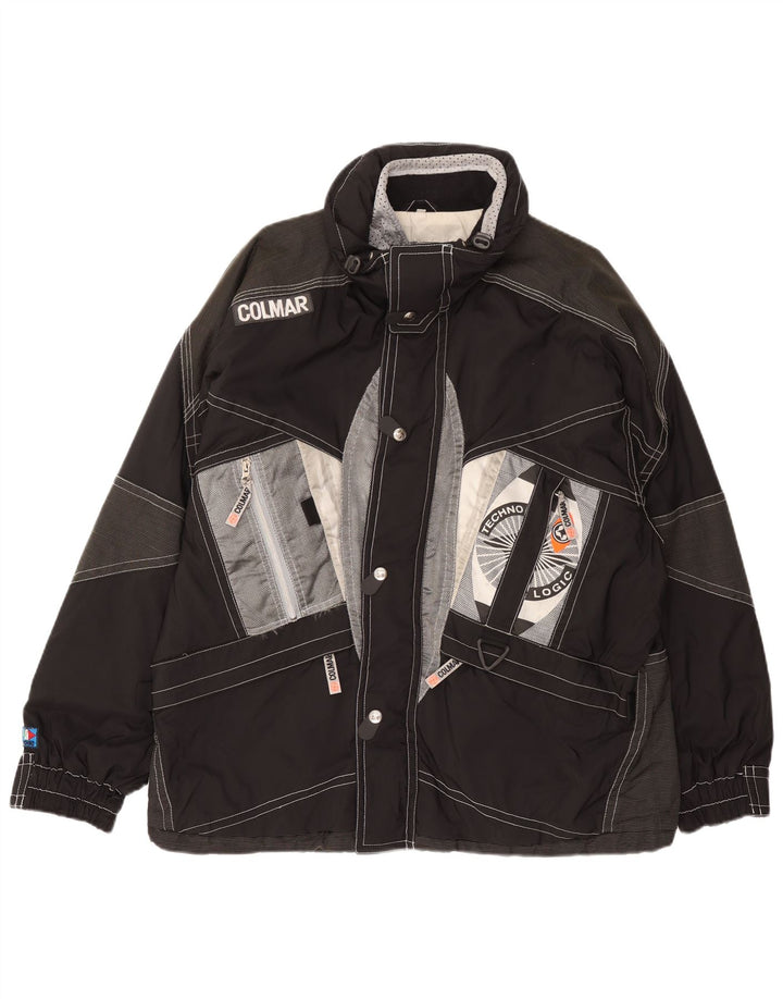Colmar Mens Hooded Ski Jacket IT 52 Large Black Colourblock