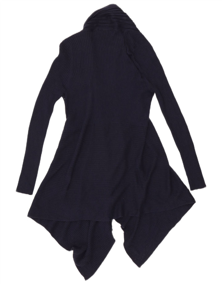 Marks & Spencer Womens Longline Cardigan Sweater UK 14 Medium Navy Blue