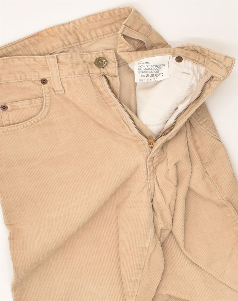 LEE Womens Slim Corduroy Trousers W24 L28 Beige Cotton | Vintage Lee | Thrift | Second-Hand Lee | Used Clothing | Messina Hembry 