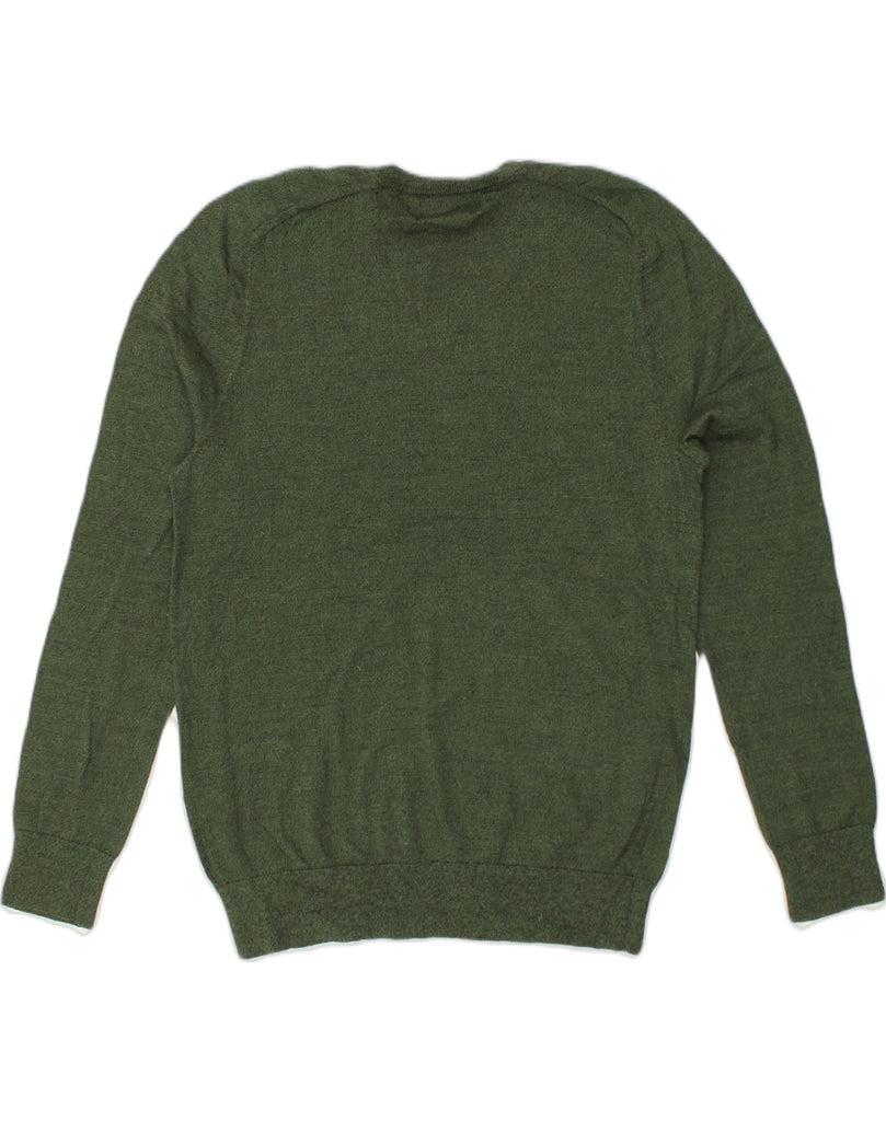 BANANA REPUBLIC Mens V-Neck Jumper Sweater Large Green Cotton | Vintage Banana Republic | Thrift | Second-Hand Banana Republic | Used Clothing | Messina Hembry 