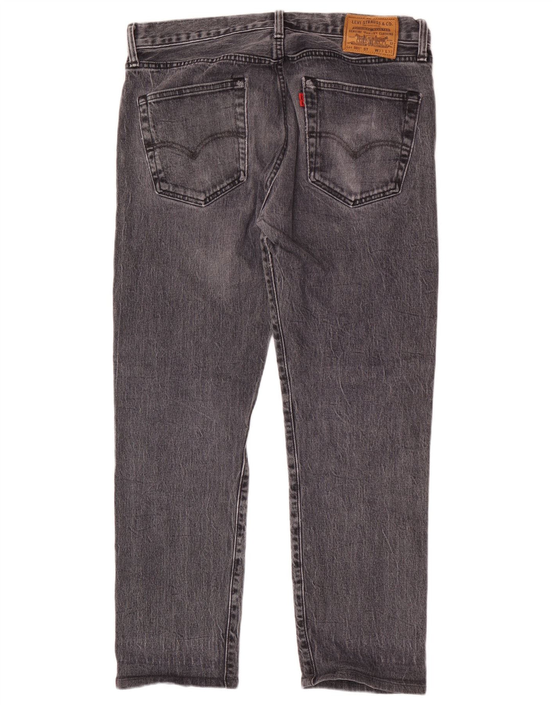 Levi's Mens 501 Straight Jeans W33 L28 Grey Cotton