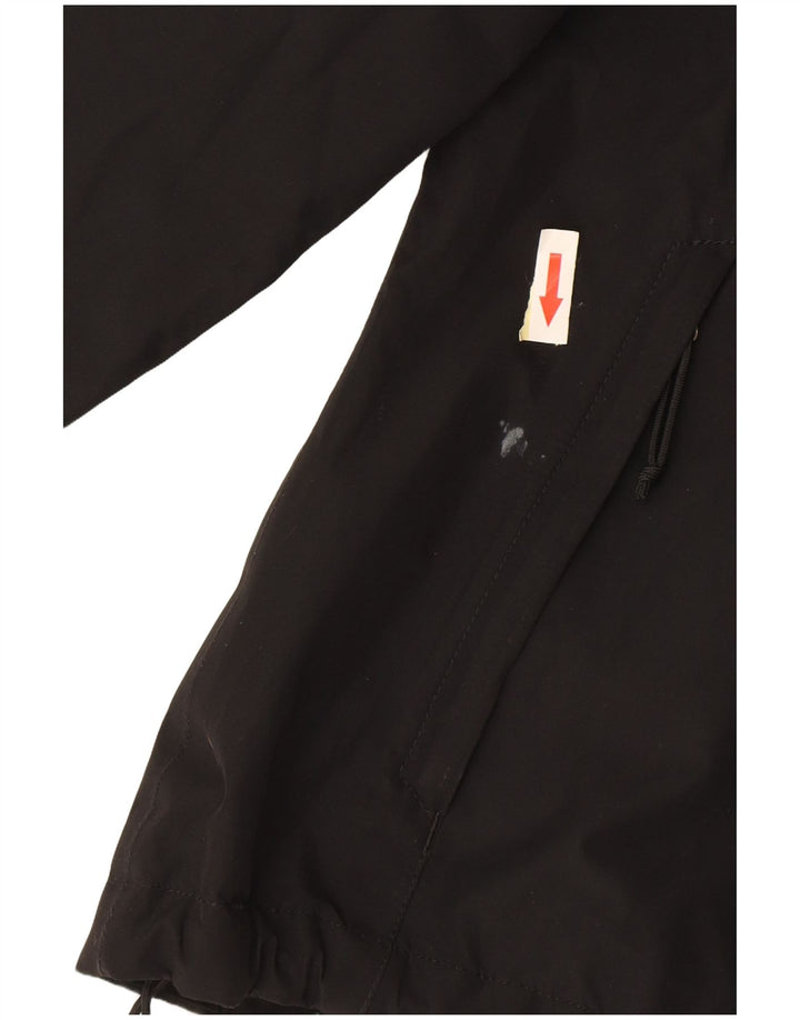 The North Face Womens Hooded Rain Jacket UK 14 Medium Black Polyester