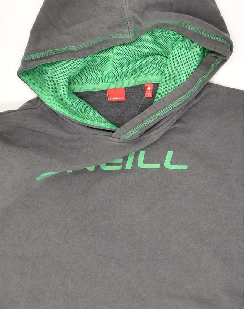 O'NEILL Boys Graphic Hoodie Jumper 15-16 Years Grey Cotton | Vintage O'Neill | Thrift | Second-Hand O'Neill | Used Clothing | Messina Hembry 