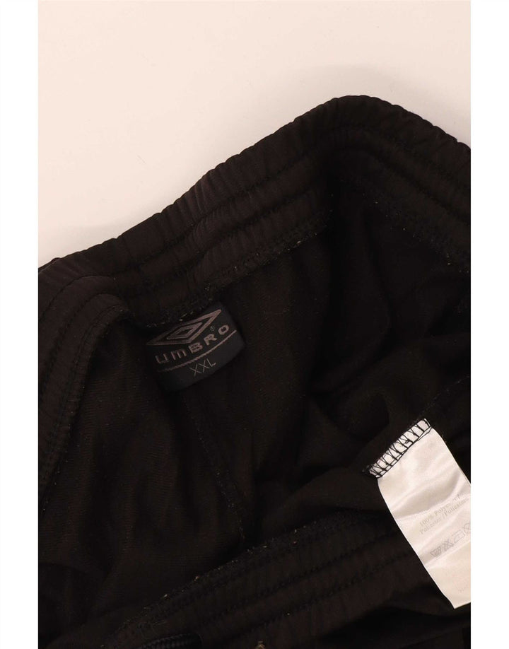 Umbro Mens Graphic Tracksuit Trousers 2XL Black Polyester