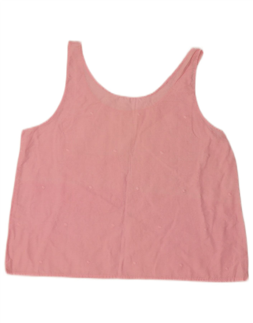 Vintage Womens Sleeveless Blouse Top UK 16 Large Pink Floral