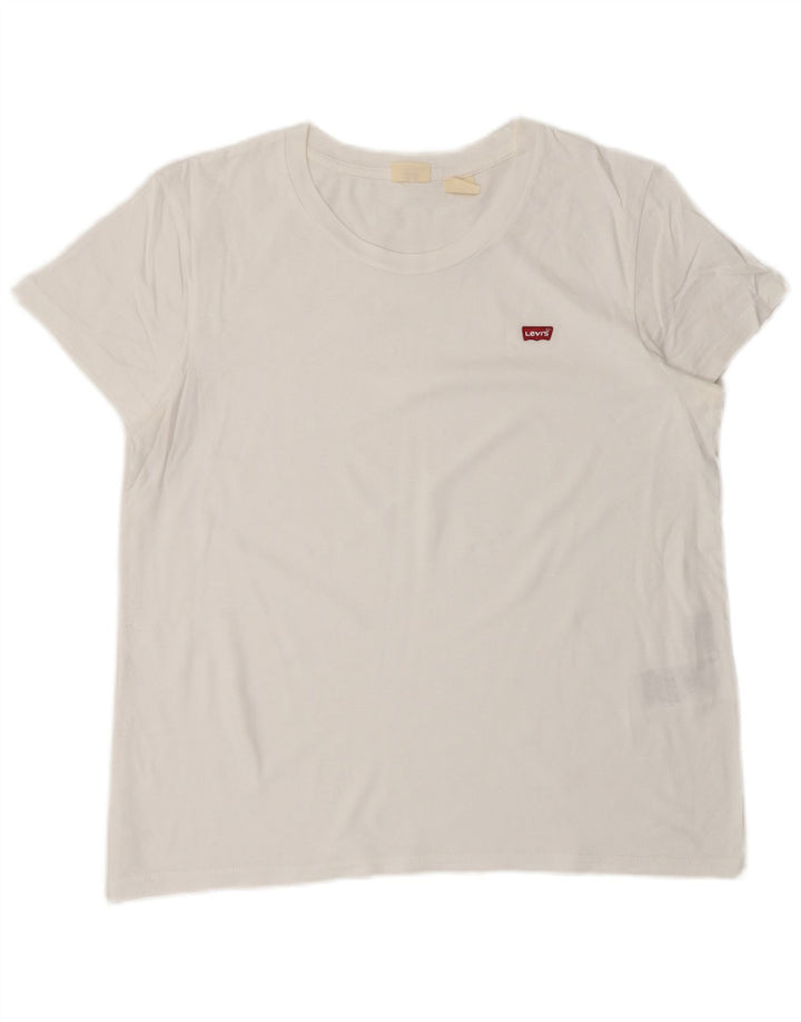 Levi's Womens T-Shirt Top UK 16 Large White Cotton
