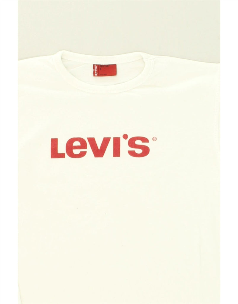 LEVI'S Boys Graphic Top Long Sleeve 7-8 Years White | Vintage Levi's | Thrift | Second-Hand Levi's | Used Clothing | Messina Hembry 