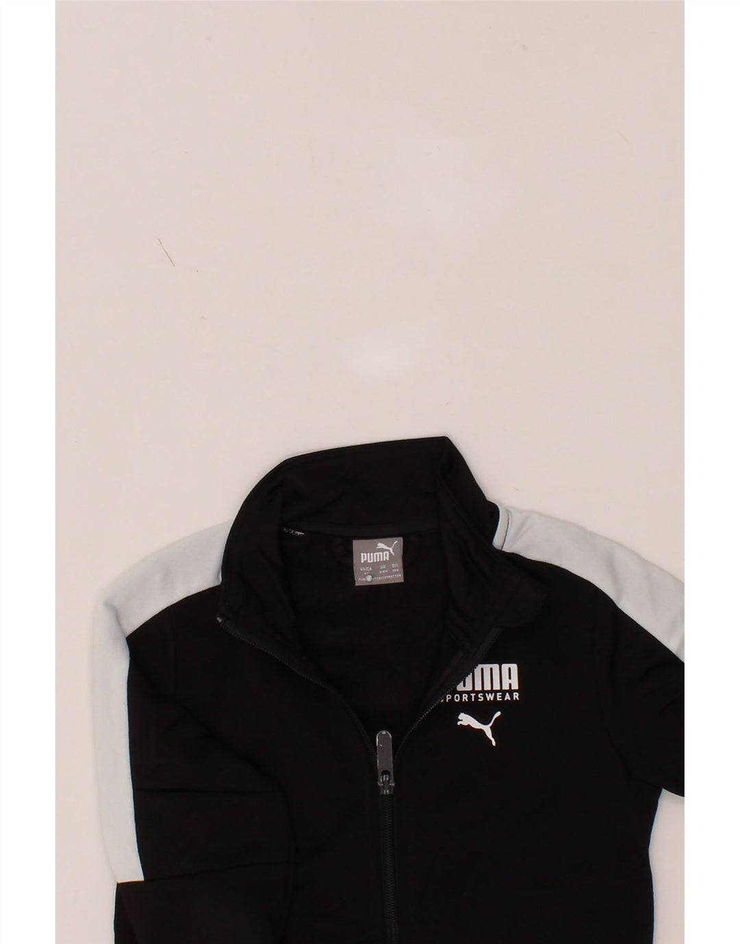 PUMA Boys Graphic Tracksuit Top Jacket 3-4 Years Black Colourblock Vintage Puma and Second-Hand Puma from Messina Hembry 