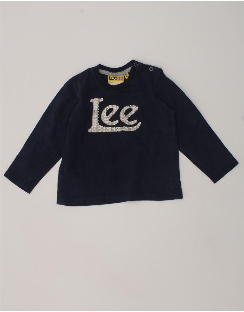 LEE Baby Boys Graphic Top Long Sleeve 12-18 Months Navy Blue Cotton | Vintage Lee | Thrift | Second-Hand Lee | Used Clothing | Messina Hembry 