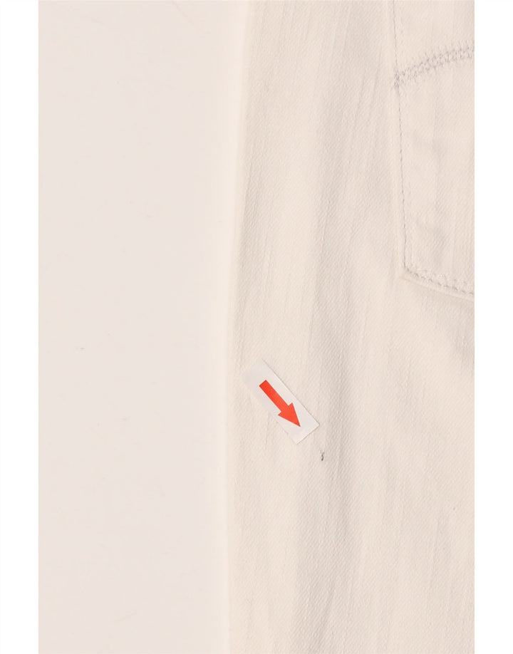 LEVI'S Womens 515 Capri Jeans US 14 Large W36 L20 White Cotton