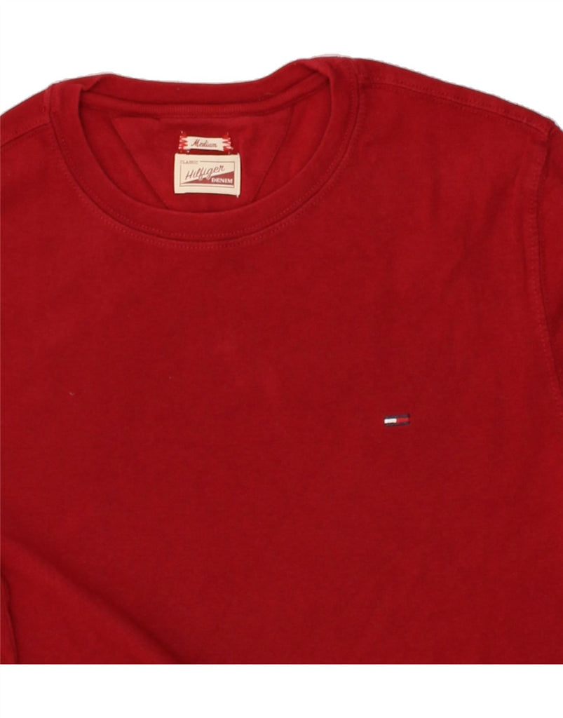 TOMMY HILFIGER Mens Top Long Sleeve Medium Red Cotton | Vintage Tommy Hilfiger | Thrift | Second-Hand Tommy Hilfiger | Used Clothing | Messina Hembry 