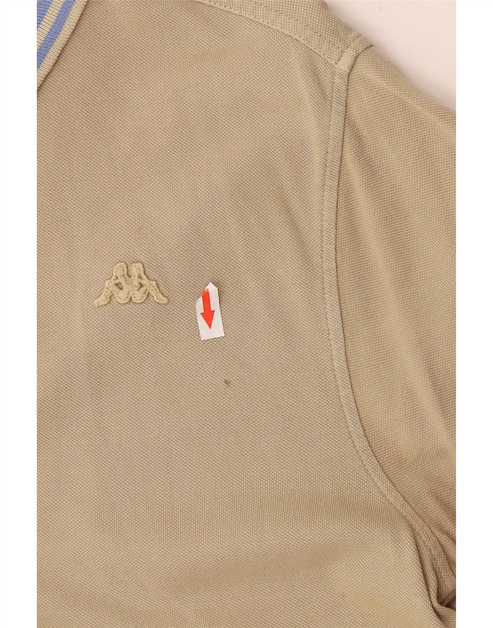 Kappa Mens Polo Shirt Medium Beige Cotton