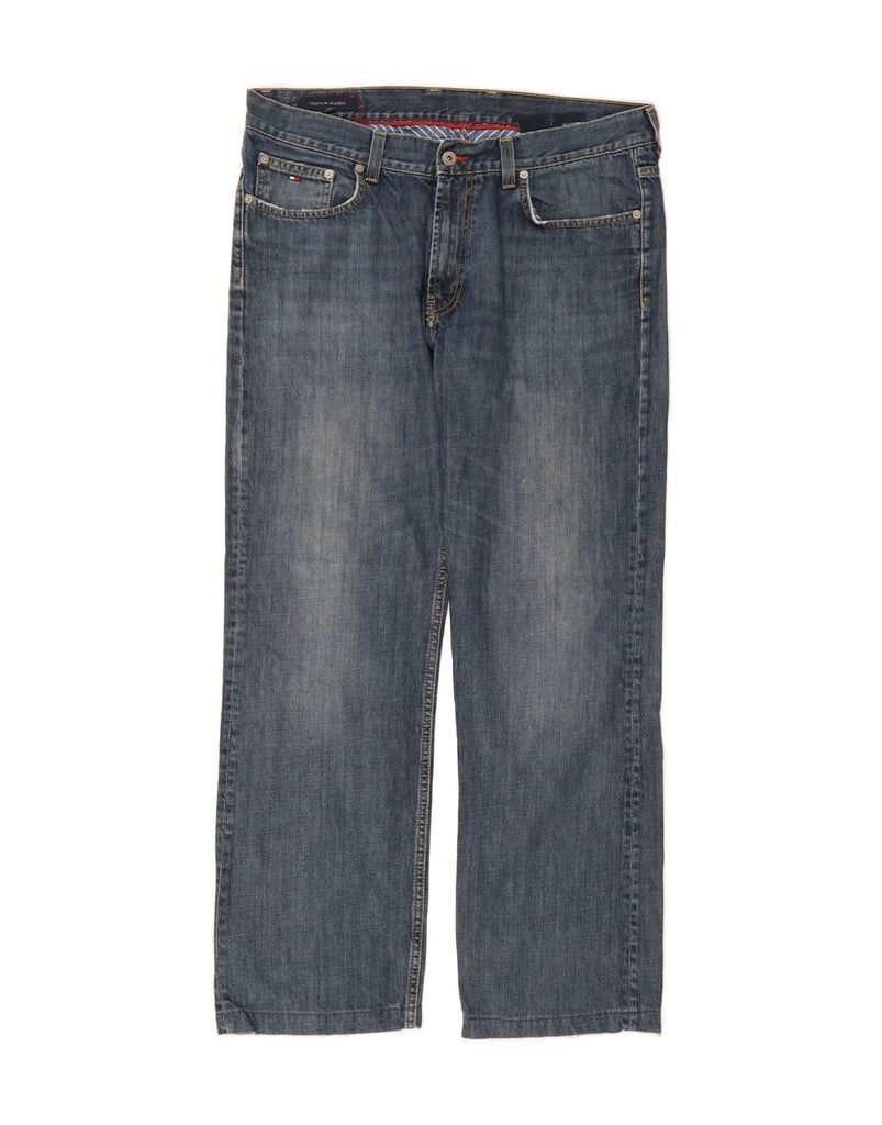 TOMMY HILFIGER Mens Straight Jeans W38 L34 Navy Blue Cotton Vintage Tommy Hilfiger and Second-Hand Tommy Hilfiger from Messina Hembry 