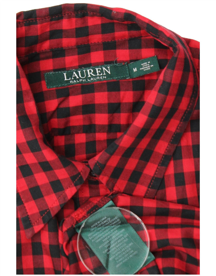 Ralph Lauren Womens Shirt UK 14 Medium Red Gingham Cotton