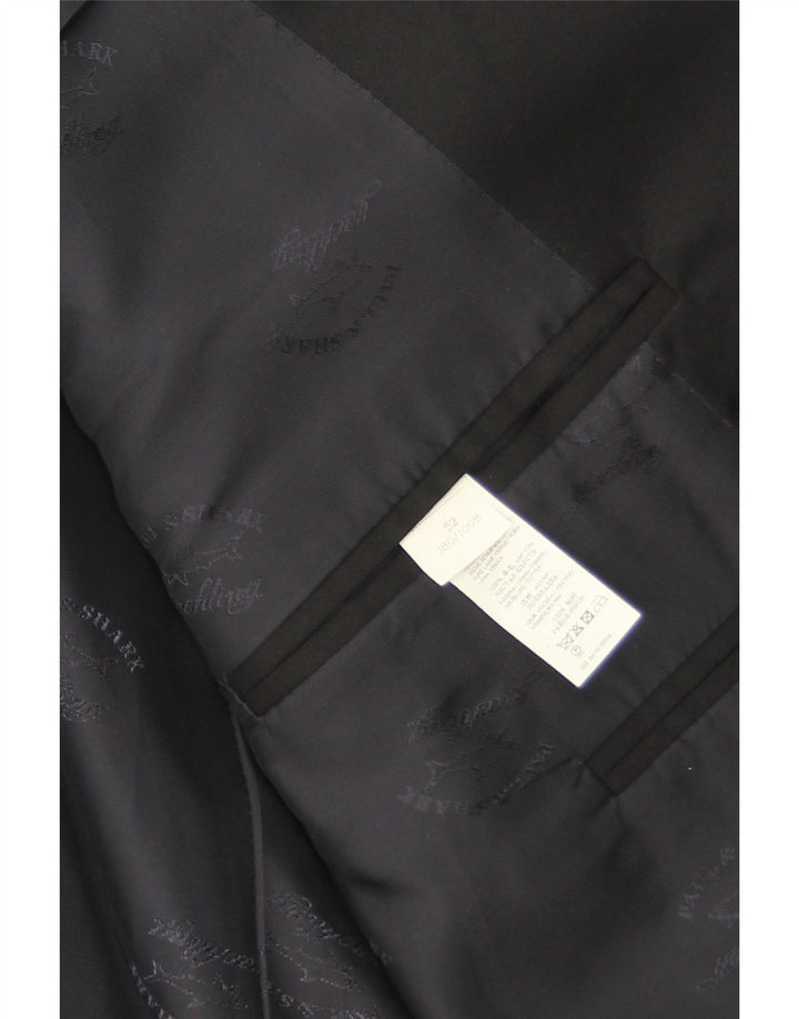 Paul & Shark Mens 2 Button Blazer Jacket IT 52 XL Black Viscose
