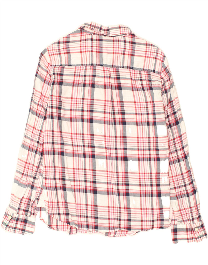 JACK WILLS Womens Shirt UK 12 Medium Pink Check Cotton | Vintage Jack Wills | Thrift | Second-Hand Jack Wills | Used Clothing | Messina Hembry 