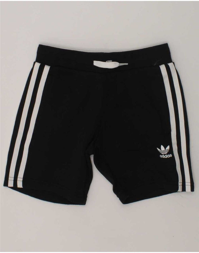 ADIDAS Boys Graphic Sport Shorts 4-5 Years Black Cotton Vintage Adidas and Second-Hand Adidas from Messina Hembry 