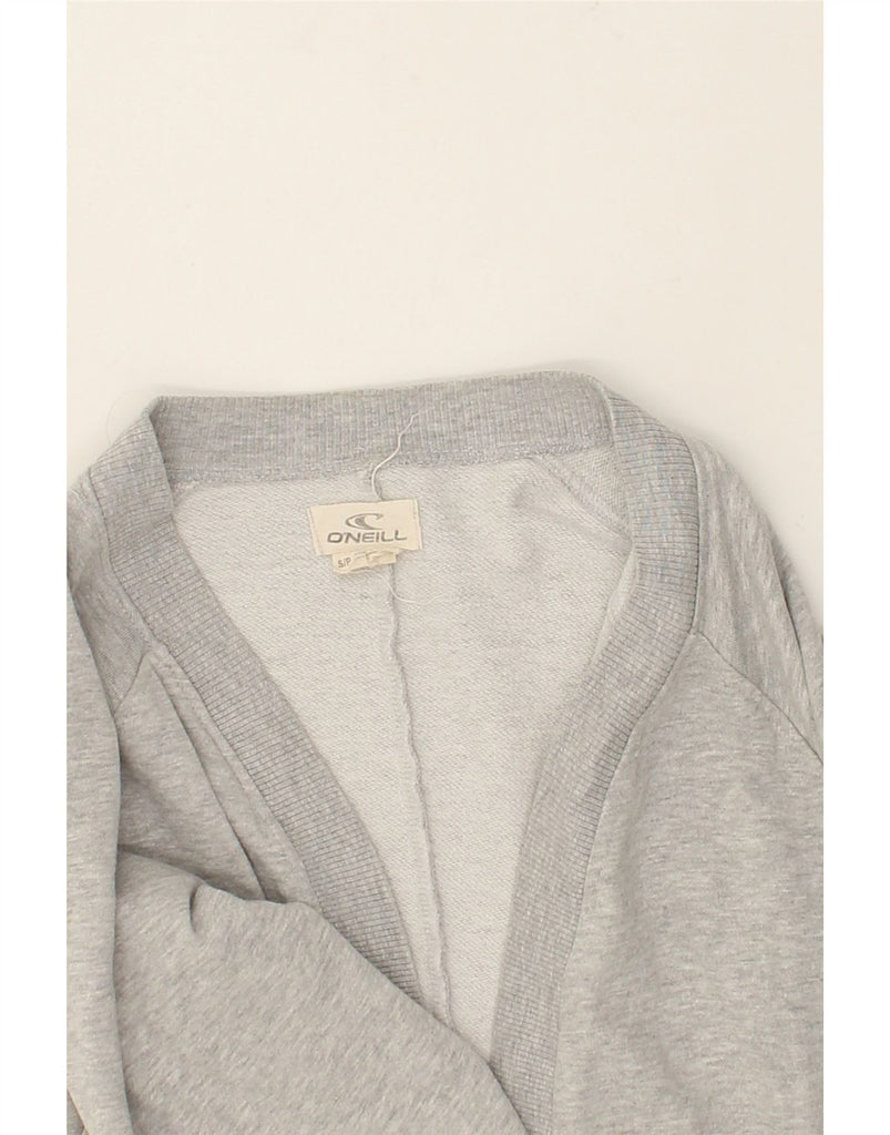 O'NEILL Womens Oversized Cardigan Sweater UK 10 Small Grey Cotton | Vintage O'Neill | Thrift | Second-Hand O'Neill | Used Clothing | Messina Hembry 