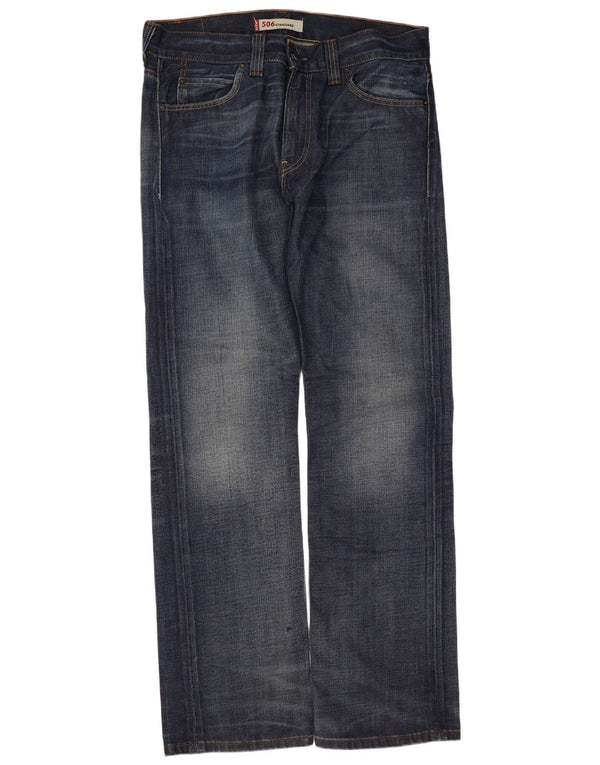 Levi's Mens 506 Standard Fit Straight Jeans W36 L34 Blue Cotton