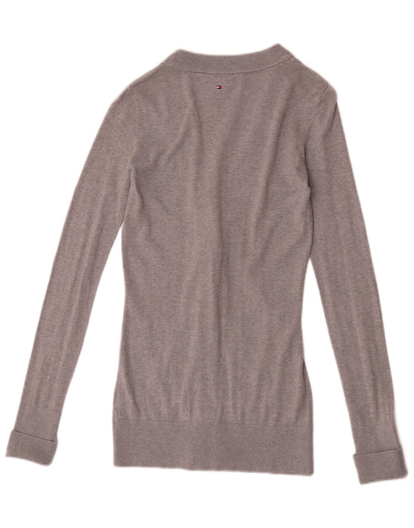 Tommy Hilfiger Girls Cardigan Sweater 15-16 Years Grey Cotton