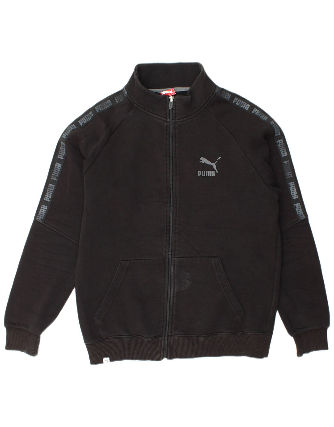 Puma Mens Graphic Tracksuit Top Jacket Large Black Cotton