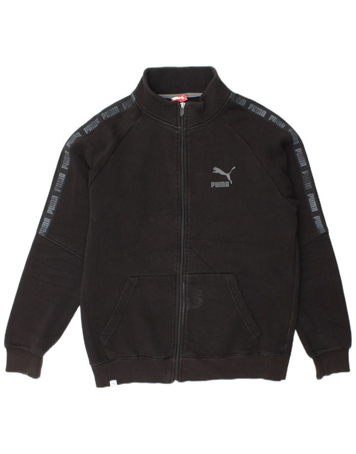 Puma Mens Graphic Tracksuit Top Jacket Large Black Cotton