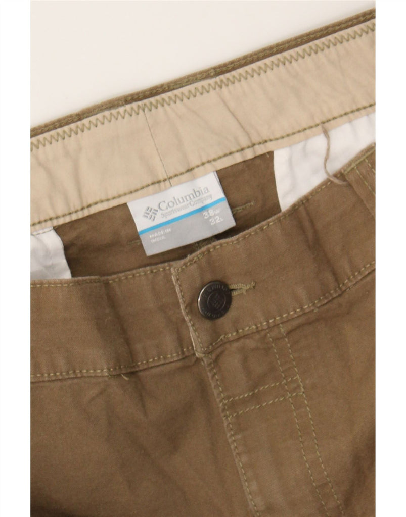 COLUMBIA Mens Straight Cargo Trousers W38 L32 Beige Cotton Vintage Columbia and Second-Hand Columbia from Messina Hembry 