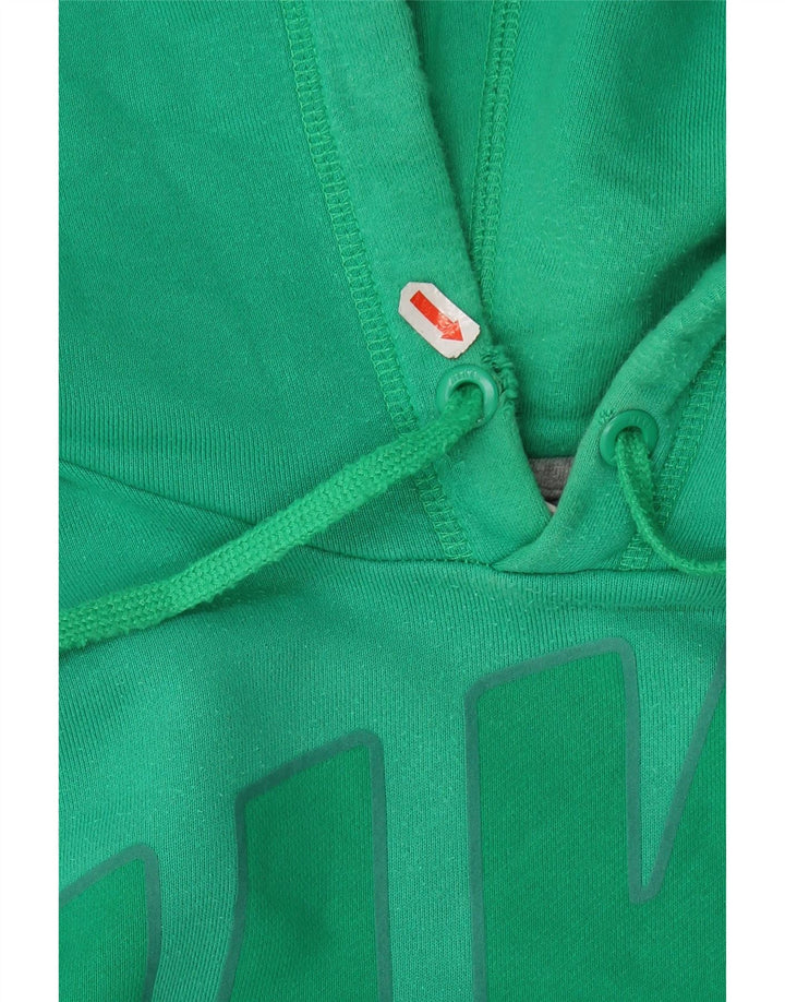 Nike Mens Graphic Hoodie Jumper Medium Green Cotton