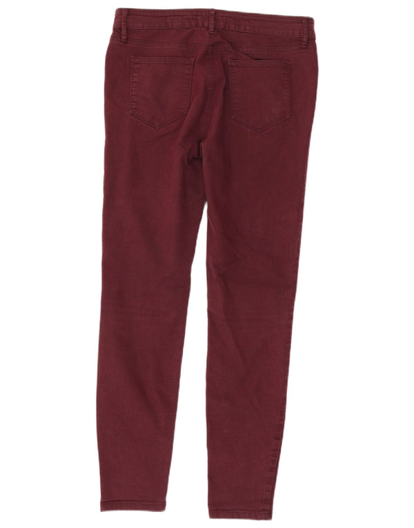 Fat Face Womens Jegging Jeans UK 12 Medium W32 L29 Burgundy Cotton