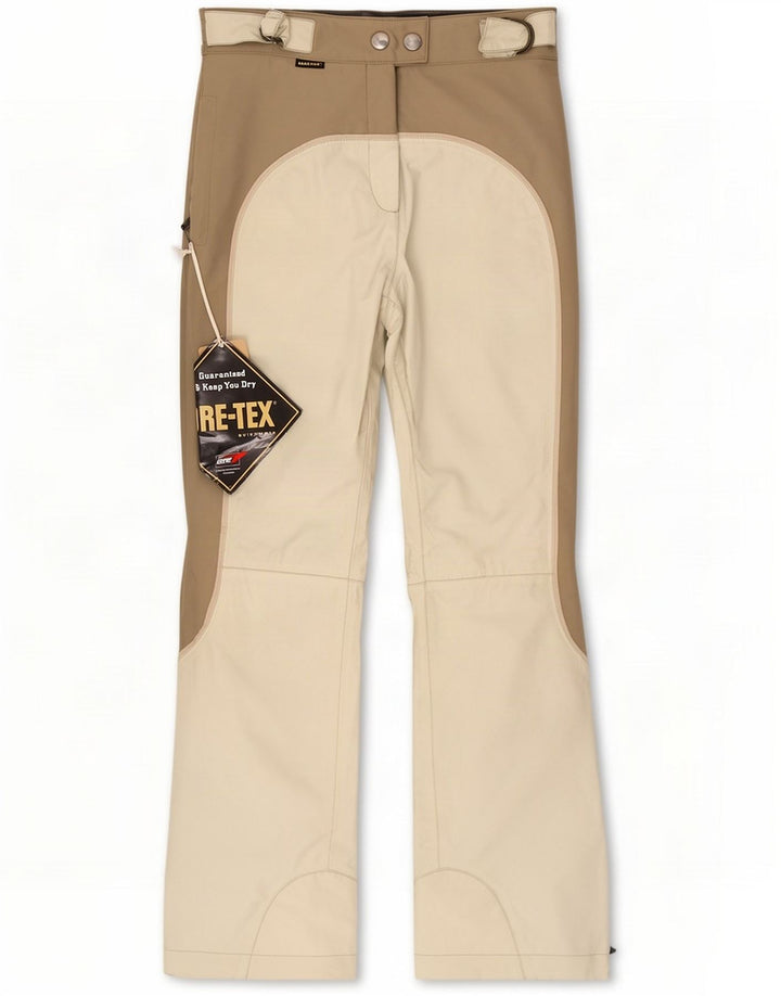 Samas Womens Ski Trousers UK 10 Small Beige Colourblock Polyester