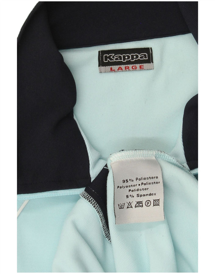 Kappa Womens Tracksuit Top Jacket UK 16 Large Blue Colourblock Polyester