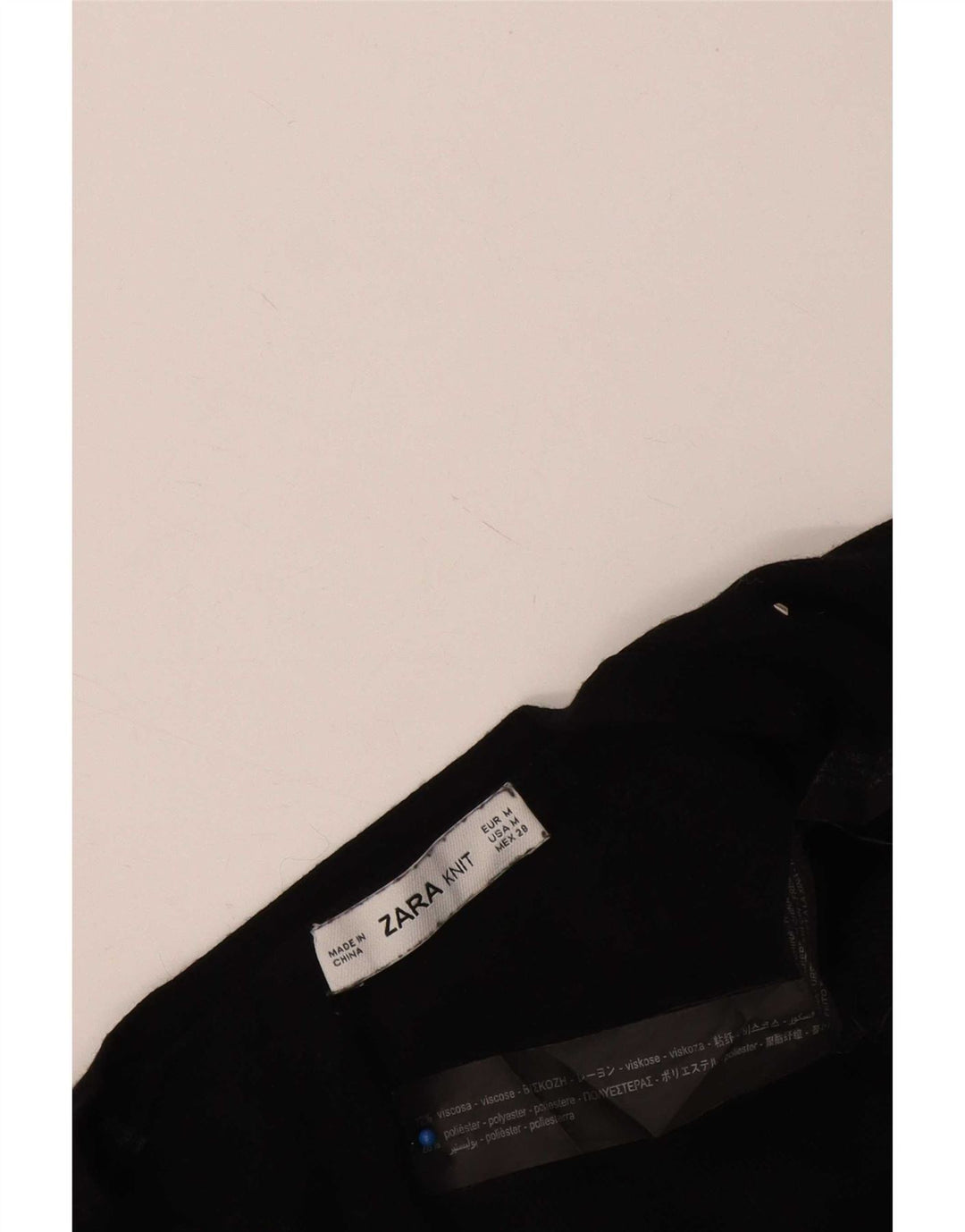 Zara Womens Bolero Jumper UK 12 Medium Black Spotted Viscose